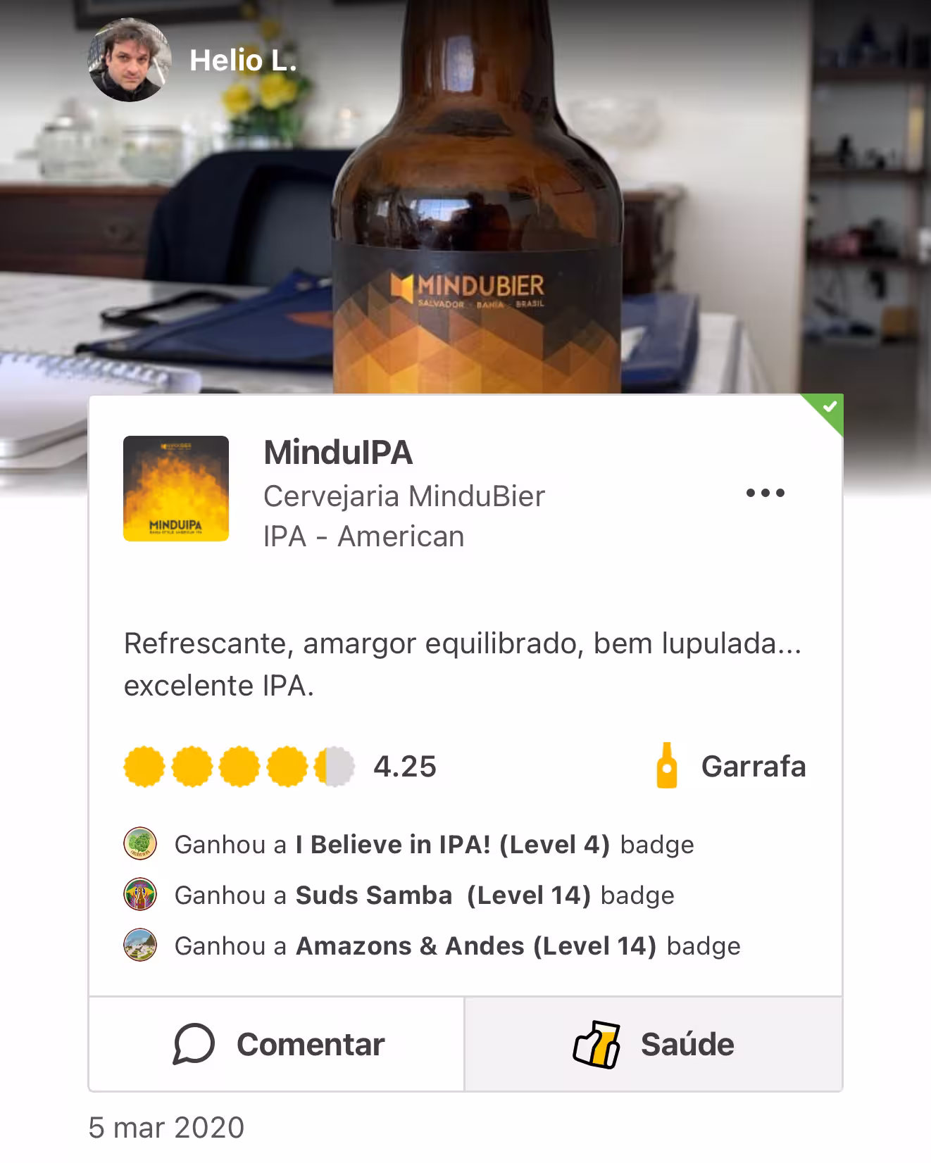 Depoimento de cliente MinduBier